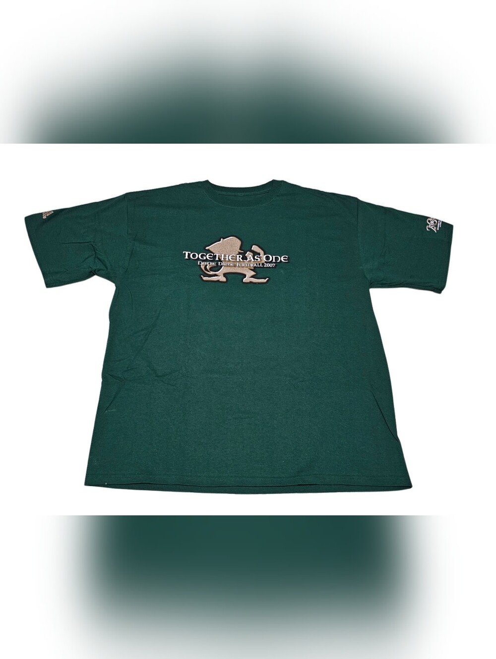 New Notre Dame Fighting Irish Football 2007 T-Shirt Men XL Green Tradition Tee